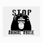 Stop Animal Abuse - Chimpanzee  Small Glasses Cloth (2-Side) Front