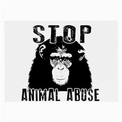 Stop Animal Abuse - Chimpanzee  Large Glasses Cloth by Valentinaart