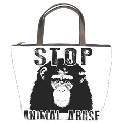 Stop Animal Abuse - Chimpanzee  Bucket Bags by Valentinaart