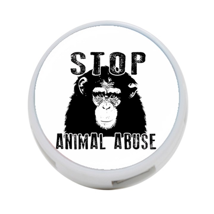 Stop Animal Abuse - Chimpanzee  4-Port USB Hub (One Side)