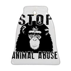 Stop Animal Abuse - Chimpanzee  Bell Ornament (two Sides) by Valentinaart