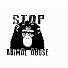 Stop Animal Abuse - Chimpanzee  Small Garden Flag (two Sides) by Valentinaart