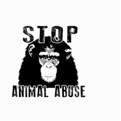 Stop Animal Abuse - Chimpanzee  Large Garden Flag (two Sides) by Valentinaart