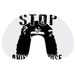 Stop Animal Abuse - Chimpanzee  Travel Neck Pillows by Valentinaart