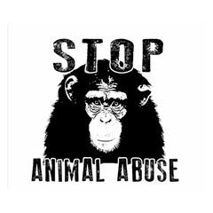 Stop Animal Abuse - Chimpanzee  Double Sided Flano Blanket (small)  by Valentinaart