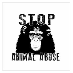 Stop Animal Abuse - Chimpanzee  Large Satin Scarf (square) by Valentinaart