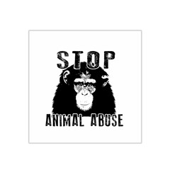 Stop Animal Abuse - Chimpanzee  Satin Bandana Scarf by Valentinaart