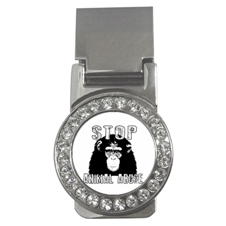 Stop Animal Abuse - Chimpanzee  Money Clips (CZ) 