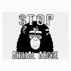 Stop Animal Abuse - Chimpanzee  Large Glasses Cloth (2-side) by Valentinaart