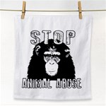 Stop Animal Abuse - Chimpanzee  Face Towel Front