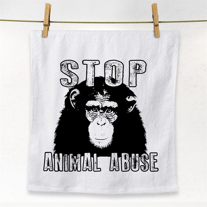 Stop Animal Abuse - Chimpanzee  Face Towel