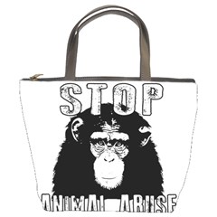 Stop Animal Abuse - Chimpanzee  Bucket Bags by Valentinaart