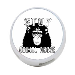 Stop Animal Abuse - Chimpanzee  4-port Usb Hub (two Sides)  by Valentinaart