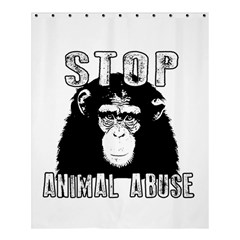 Stop Animal Abuse - Chimpanzee  Shower Curtain 60  X 72  (medium)  by Valentinaart