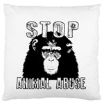 Stop Animal Abuse - Chimpanzee  Standard Flano Cushion Case (Two Sides) Front