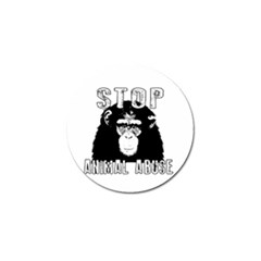 Stop Animal Abuse - Chimpanzee  Golf Ball Marker by Valentinaart