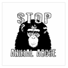 Stop Animal Abuse - Chimpanzee  Large Satin Scarf (square) by Valentinaart