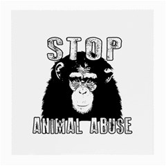 Stop Animal Abuse - Chimpanzee  Medium Glasses Cloth by Valentinaart