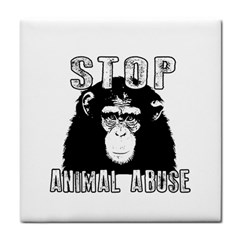 Stop Animal Abuse - Chimpanzee  Face Towel by Valentinaart