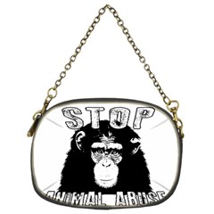 Stop Animal Abuse - Chimpanzee  Chain Purses (two Sides)  by Valentinaart