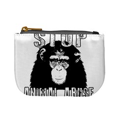 Stop Animal Abuse - Chimpanzee  Mini Coin Purses by Valentinaart