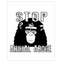 Stop Animal Abuse - Chimpanzee  Drawstring Bag (small) by Valentinaart