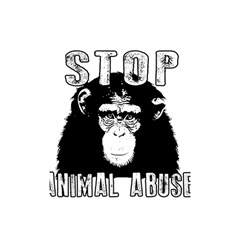 Stop Animal Abuse - Chimpanzee  Shower Curtain 48  X 72  (small)  by Valentinaart