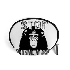 Stop Animal Abuse - Chimpanzee  Accessory Pouches (small)  by Valentinaart