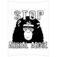 Stop Animal Abuse - Chimpanzee  Back Support Cushion by Valentinaart