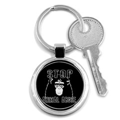 Stop Animal Abuse - Chimpanzee  Key Chains (round)  by Valentinaart