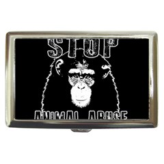 Stop Animal Abuse - Chimpanzee  Cigarette Money Cases by Valentinaart