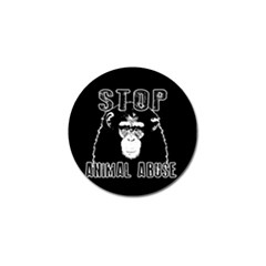 Stop Animal Abuse - Chimpanzee  Golf Ball Marker by Valentinaart