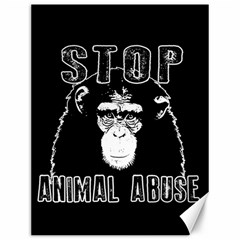 Stop Animal Abuse - Chimpanzee  Canvas 12  X 16   by Valentinaart