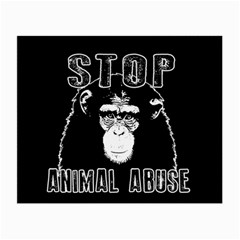 Stop Animal Abuse - Chimpanzee  Small Glasses Cloth (2-side) by Valentinaart