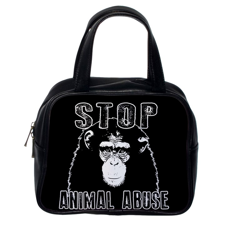 Stop Animal Abuse - Chimpanzee  Classic Handbags (One Side)