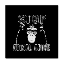 Stop Animal Abuse - Chimpanzee  Face Towel by Valentinaart