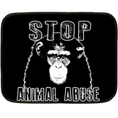 Stop Animal Abuse - Chimpanzee  Double Sided Fleece Blanket (mini)  by Valentinaart