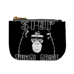 Stop Animal Abuse - Chimpanzee  Mini Coin Purses by Valentinaart