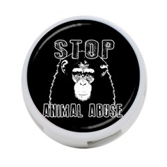 Stop Animal Abuse - Chimpanzee  4-port Usb Hub (two Sides)  by Valentinaart