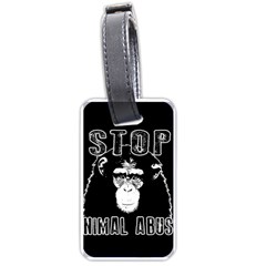 Stop Animal Abuse - Chimpanzee  Luggage Tags (one Side)  by Valentinaart