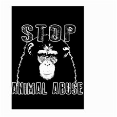 Stop Animal Abuse - Chimpanzee  Large Garden Flag (two Sides) by Valentinaart