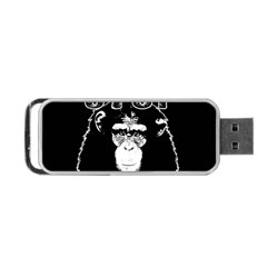 Stop Animal Abuse - Chimpanzee  Portable Usb Flash (one Side) by Valentinaart