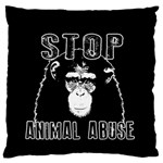 Stop Animal Abuse - Chimpanzee  Standard Flano Cushion Case (One Side) Front