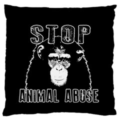 Stop Animal Abuse - Chimpanzee  Standard Flano Cushion Case (two Sides) by Valentinaart