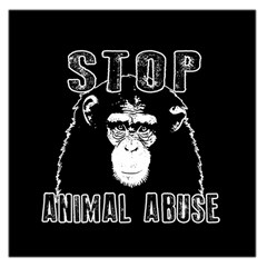 Stop Animal Abuse - Chimpanzee  Large Satin Scarf (square) by Valentinaart