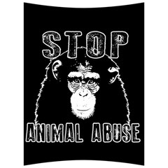 Stop Animal Abuse - Chimpanzee  Back Support Cushion by Valentinaart