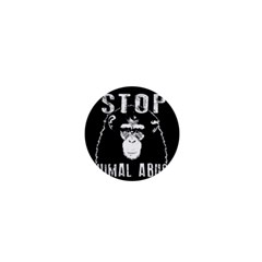 Stop Animal Abuse - Chimpanzee  1  Mini Buttons by Valentinaart