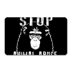 Stop Animal Abuse - Chimpanzee  Magnet (rectangular) by Valentinaart