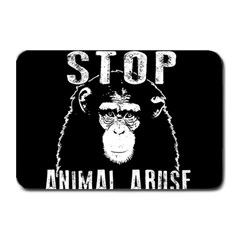 Stop Animal Abuse - Chimpanzee  Plate Mats by Valentinaart