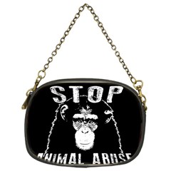 Stop Animal Abuse - Chimpanzee  Chain Purses (one Side)  by Valentinaart